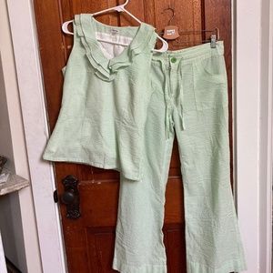 J. Peterman Seersucker Suit - Size 6